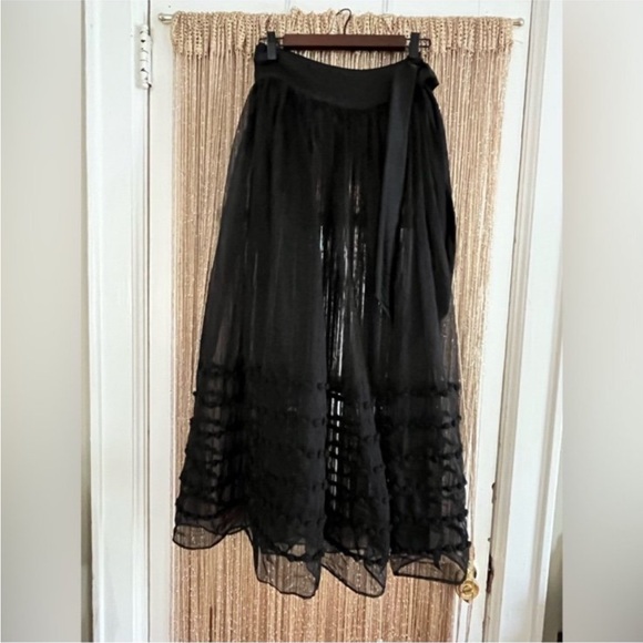 Randy & Will Collection Antoinette Black Wrap Skirt - Picture 2 of 5